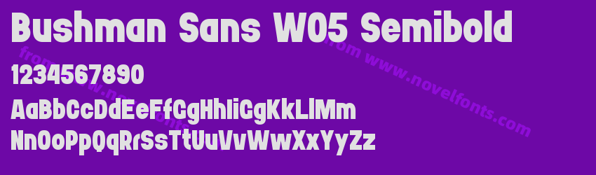 Bushman Sans W05 SemiboldPreview Bushman Sans W05 SemiboldPreview