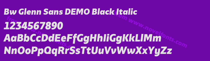 Bw Glenn Sans DEMO Black ItalicPreview Bw Glenn Sans DEMO Black ItalicPreview