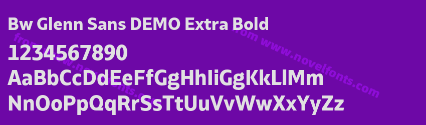 Bw Glenn Sans DEMO Extra BoldPreview Bw Glenn Sans DEMO Extra BoldPreview