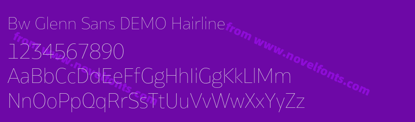 Bw Glenn Sans DEMO HairlinePreview Bw Glenn Sans DEMO HairlinePreview