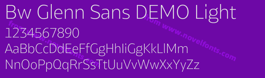 Bw Glenn Sans DEMO LightPreview Bw Glenn Sans DEMO LightPreview
