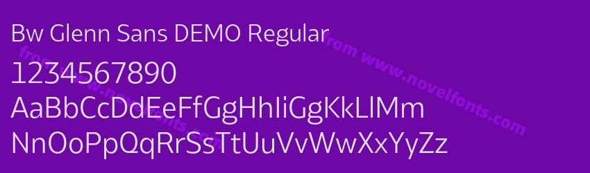Bw Glenn Sans DEMO RegularPreview Bw Glenn Sans DEMO RegularPreview
