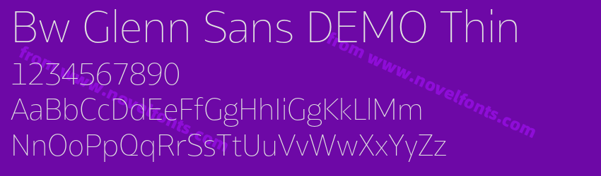 Bw Glenn Sans DEMO ThinPreview Bw Glenn Sans DEMO ThinPreview