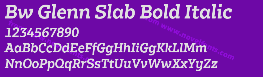 Bw Glenn Slab Bold ItalicPreview Bw Glenn Slab Bold ItalicPreview