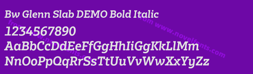 Bw Glenn Slab DEMO Bold ItalicPreview Bw Glenn Slab DEMO Bold ItalicPreview