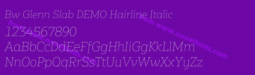 Bw Glenn Slab DEMO Hairline ItalicPreview Bw Glenn Slab DEMO Hairline ItalicPreview