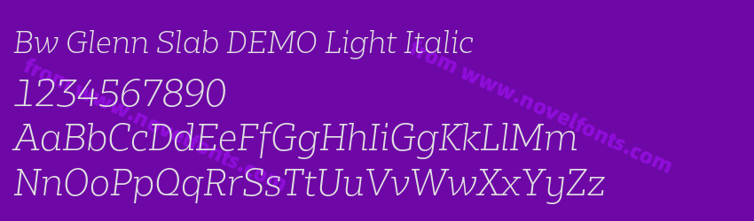 Bw Glenn Slab DEMO Light ItalicPreview