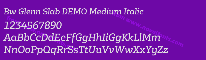 Bw Glenn Slab DEMO Medium ItalicPreview Bw Glenn Slab DEMO Medium ItalicPreview