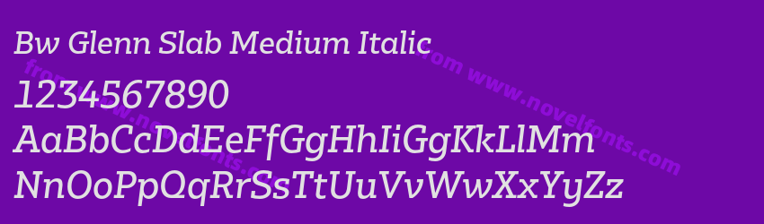 Bw Glenn Slab Medium ItalicPreview Bw Glenn Slab Medium ItalicPreview
