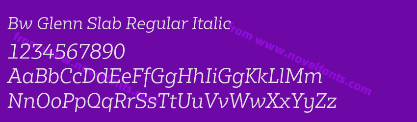 Bw Glenn Slab Regular ItalicPreview Bw Glenn Slab Regular ItalicPreview