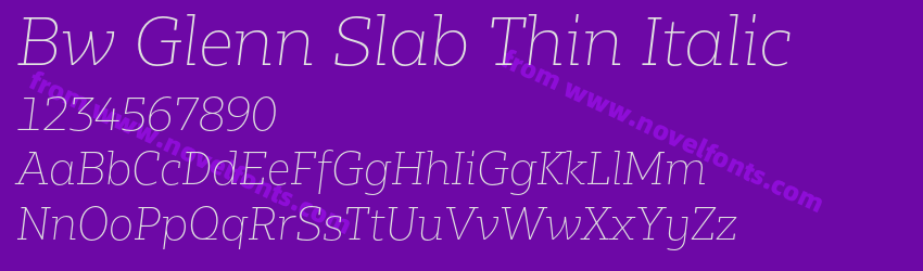 Bw Glenn Slab Thin ItalicPreview Bw Glenn Slab Thin ItalicPreview