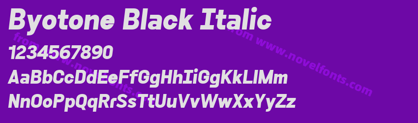 Byotone Black ItalicPreview Byotone Black ItalicPreview