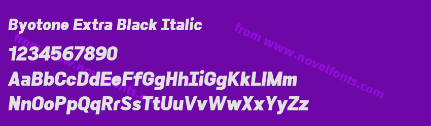 Byotone Extra Black ItalicPreview
