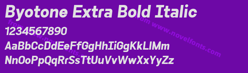 Byotone Extra Bold ItalicPreview Byotone Extra Bold ItalicPreview