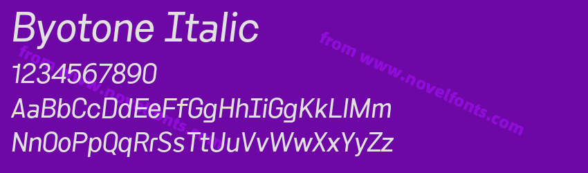 Byotone ItalicPreview Byotone ItalicPreview