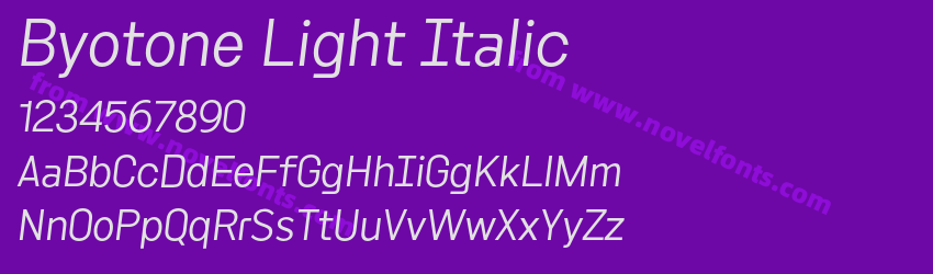 Byotone Light ItalicPreview Byotone Light ItalicPreview