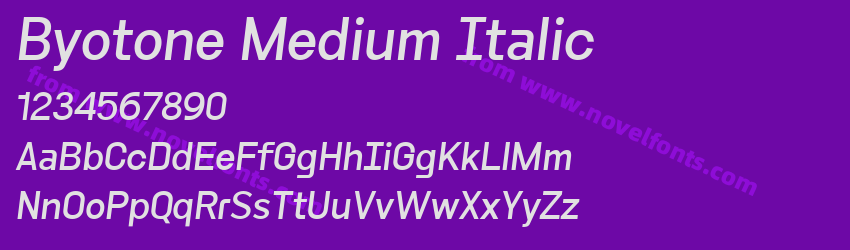 Byotone Medium ItalicPreview Byotone Medium ItalicPreview