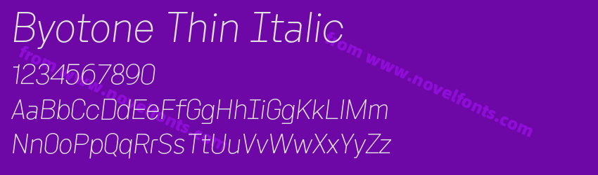 Byotone Thin ItalicPreview Byotone Thin ItalicPreview