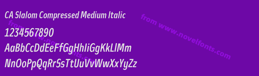 CA Slalom Compressed Medium ItalicPreview CA Slalom Compressed Medium ItalicPreview
