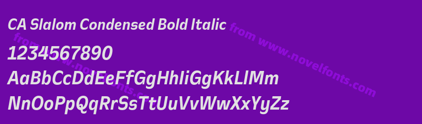 CA Slalom Condensed Bold ItalicPreview