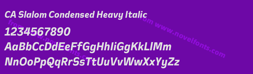 CA Slalom Condensed Heavy ItalicPreview