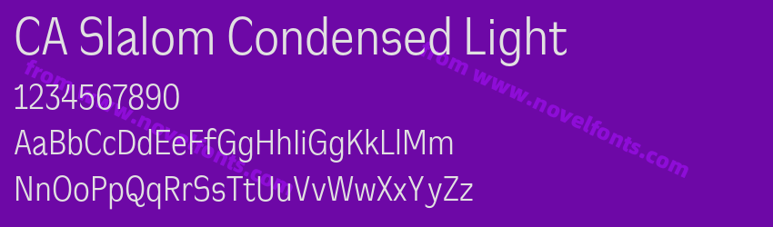 CA Slalom Condensed LightPreview CA Slalom Condensed LightPreview
