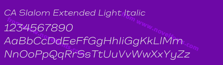 CA Slalom Extended Light ItalicPreview CA Slalom Extended Light ItalicPreview