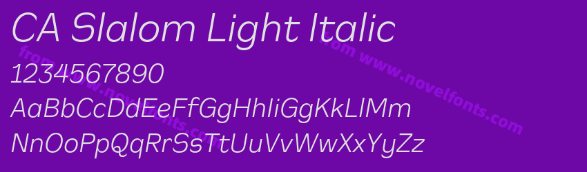 CA Slalom Light ItalicPreview CA Slalom Light ItalicPreview
