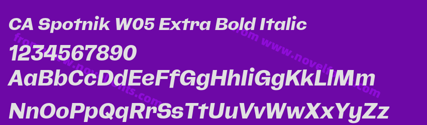 CA Spotnik W05 Extra Bold ItalicPreview CA Spotnik W05 Extra Bold ItalicPreview