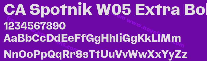 CA Spotnik W05 Extra BoldPreview CA Spotnik W05 Extra BoldPreview