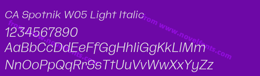 CA Spotnik W05 Light ItalicPreview CA Spotnik W05 Light ItalicPreview