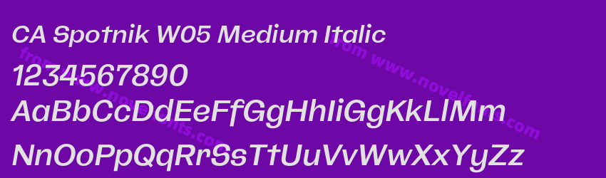 CA Spotnik W05 Medium ItalicPreview CA Spotnik W05 Medium ItalicPreview
