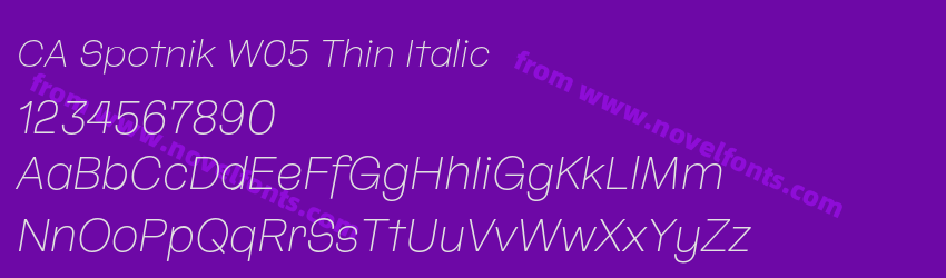 CA Spotnik W05 Thin ItalicPreview