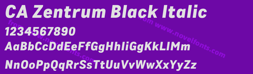 CA Zentrum Black ItalicPreview CA Zentrum Black ItalicPreview