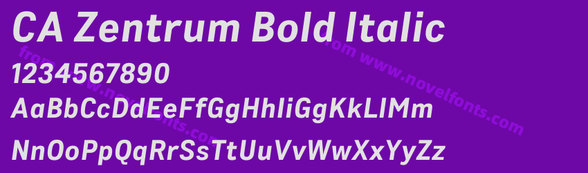 CA Zentrum Bold ItalicPreview CA Zentrum Bold ItalicPreview