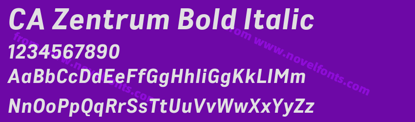 CA Zentrum Bold ItalicPreview CA Zentrum Bold ItalicPreview