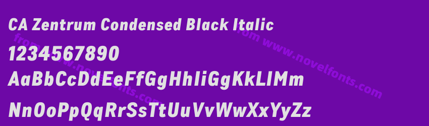 CA Zentrum Condensed Black ItalicPreview CA Zentrum Condensed Black ItalicPreview