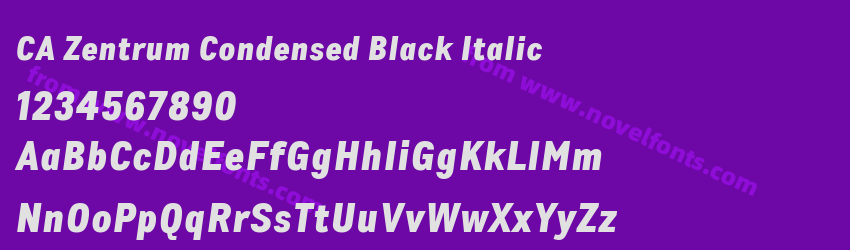 CA Zentrum Condensed Black ItalicPreview CA Zentrum Condensed Black ItalicPreview