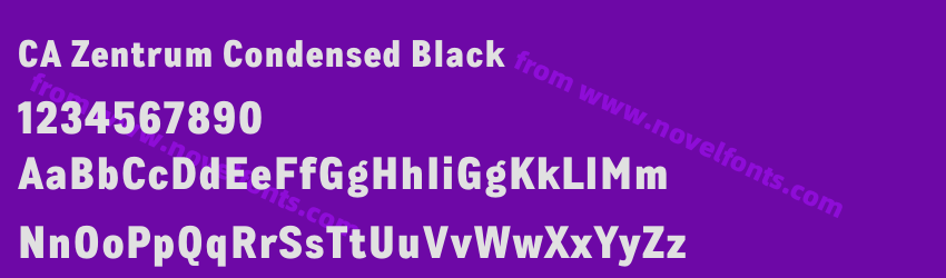 CA Zentrum Condensed BlackPreview CA Zentrum Condensed BlackPreview