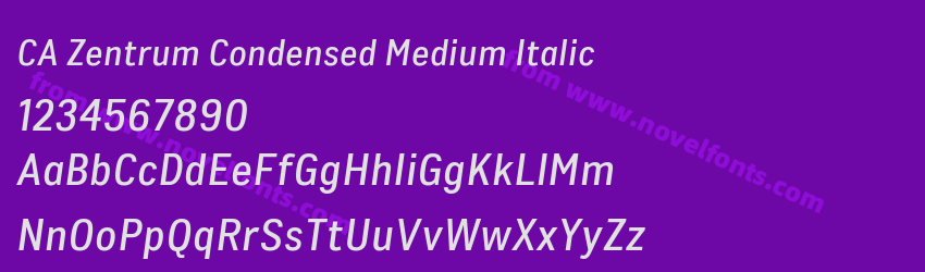 CA Zentrum Condensed Medium ItalicPreview