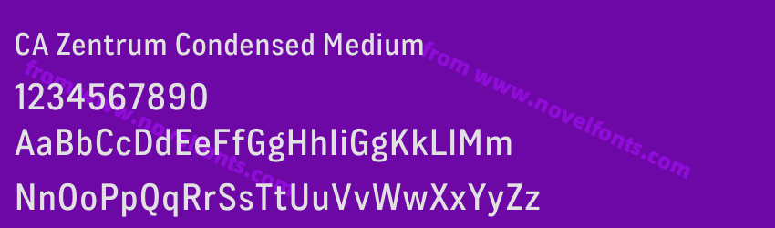 CA Zentrum Condensed MediumPreview