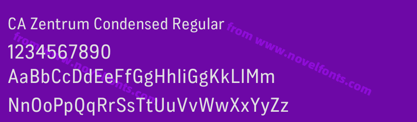CA Zentrum Condensed RegularPreview CA Zentrum Condensed RegularPreview