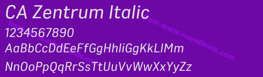 CA Zentrum ItalicPreview CA Zentrum ItalicPreview