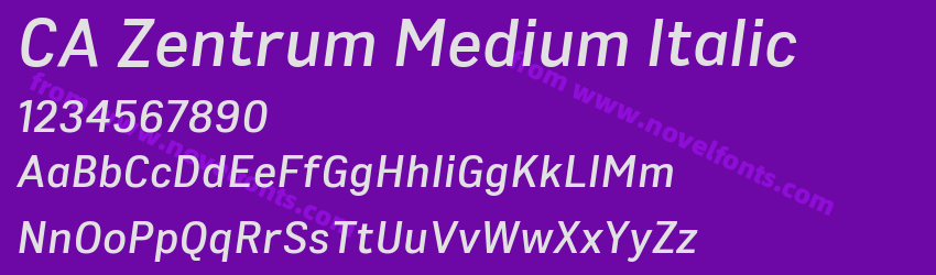 CA Zentrum Medium ItalicPreview CA Zentrum Medium ItalicPreview