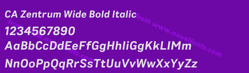 CA Zentrum Wide Bold ItalicPreview