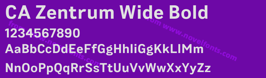 CA Zentrum Wide BoldPreview CA Zentrum Wide BoldPreview