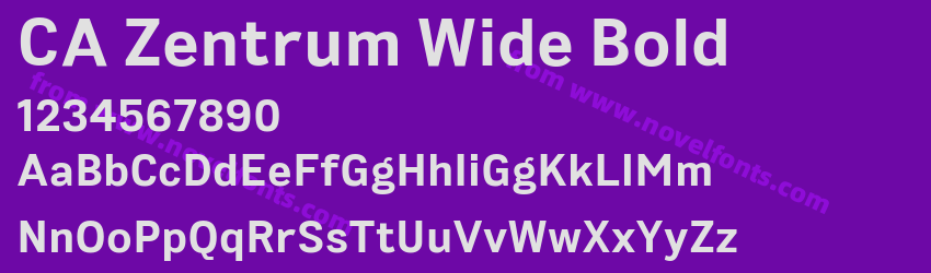 CA Zentrum Wide BoldPreview CA Zentrum Wide BoldPreview