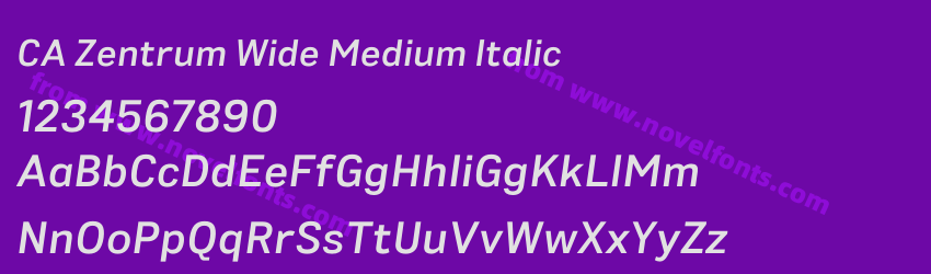 CA Zentrum Wide Medium ItalicPreview CA Zentrum Wide Medium ItalicPreview