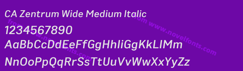 CA Zentrum Wide Medium ItalicPreview CA Zentrum Wide Medium ItalicPreview