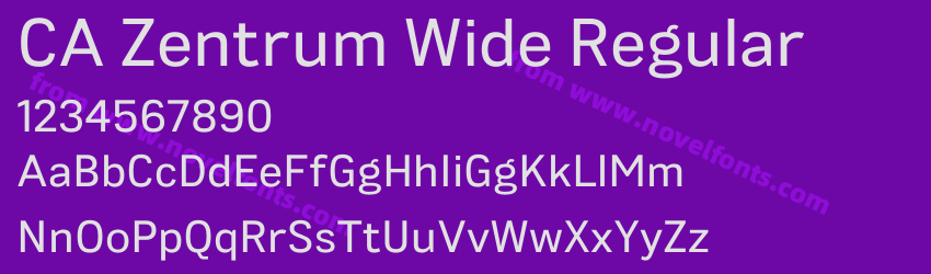 CA Zentrum Wide RegularPreview CA Zentrum Wide RegularPreview
